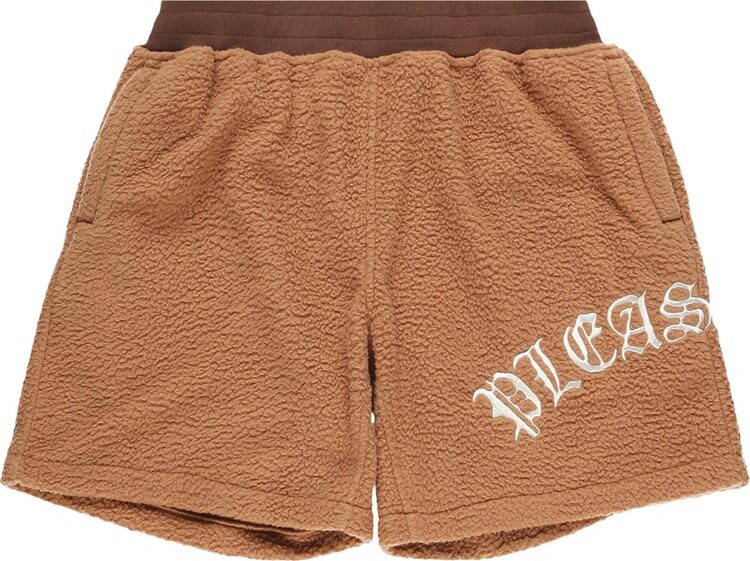 

Шорты Pleasures Mars Sherpa Shorts Brown, коричневый