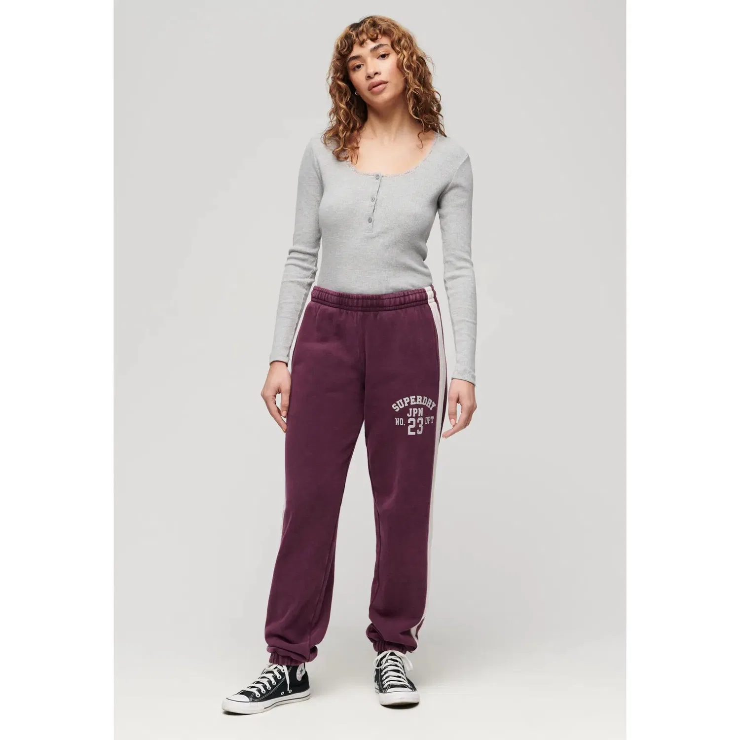 Женские спортивные джоггеры с боковыми полосами Superdry, Rot — фото 3