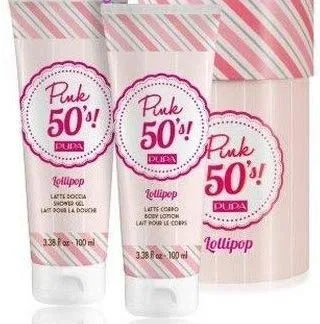 Гель для душа и лосьон для тела Pupa Pink 50's Lollipop, 100 мл + 100 мл