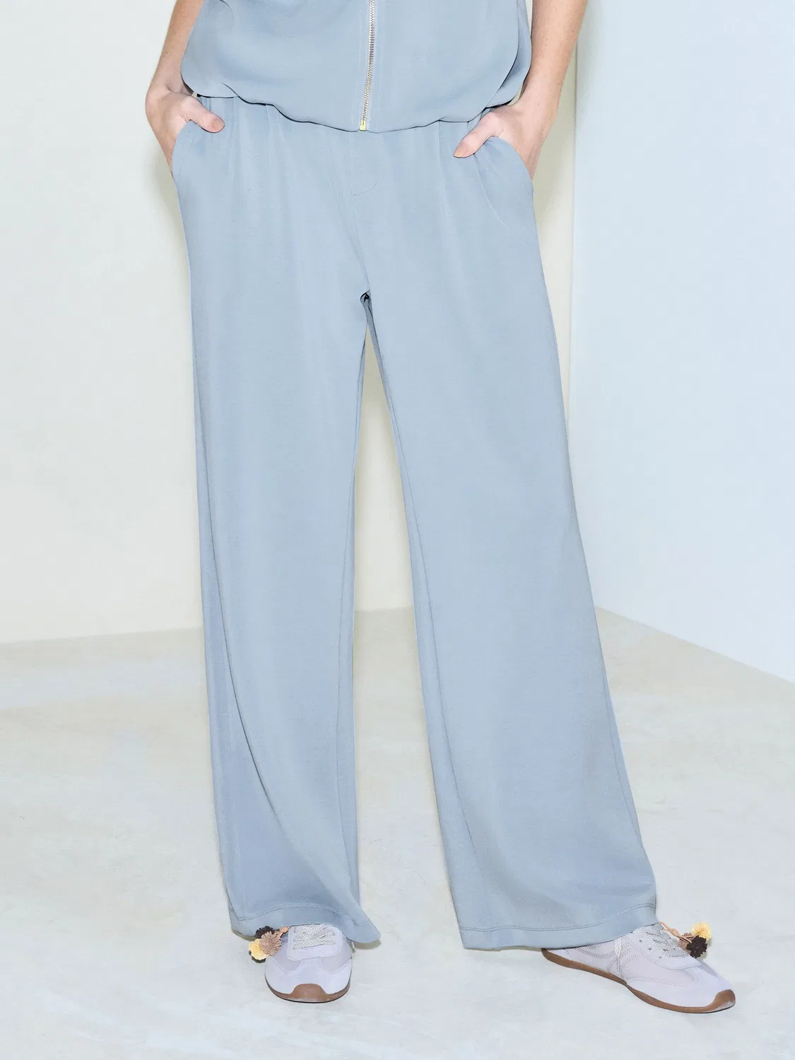 Джоггеры широкие Slinky Modal Next, светло-голубой — фото 3