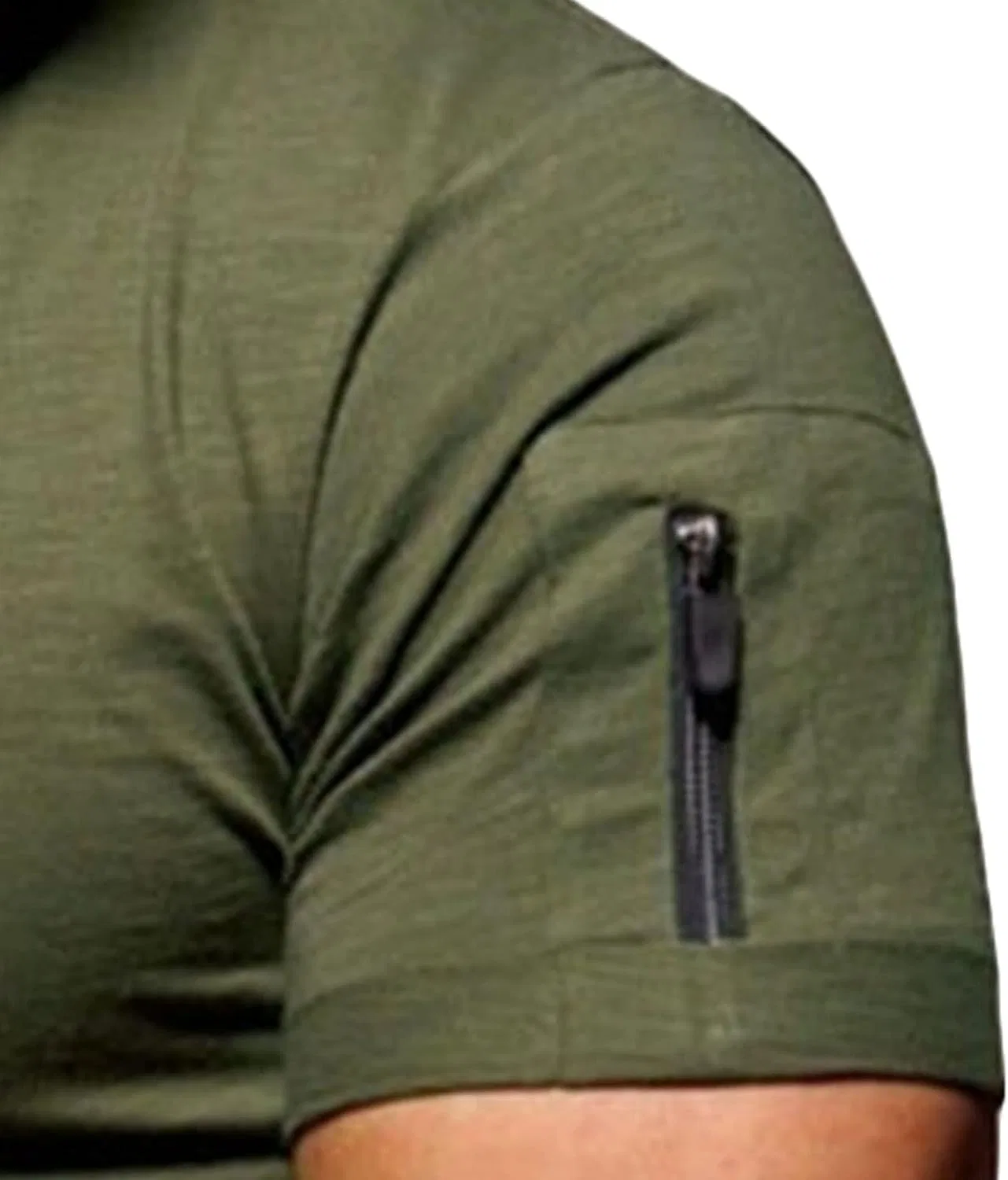 Мужская футболка с V-образным вырезом Athletic Fit, Army Green — фото 3