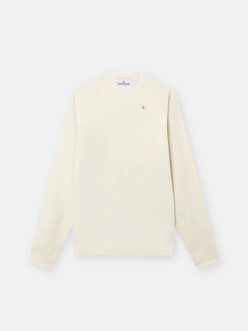 Мужской свитшот Stone Island Regular-fit Crewneck With Raglan Sleeves, гипсовый — фото 2