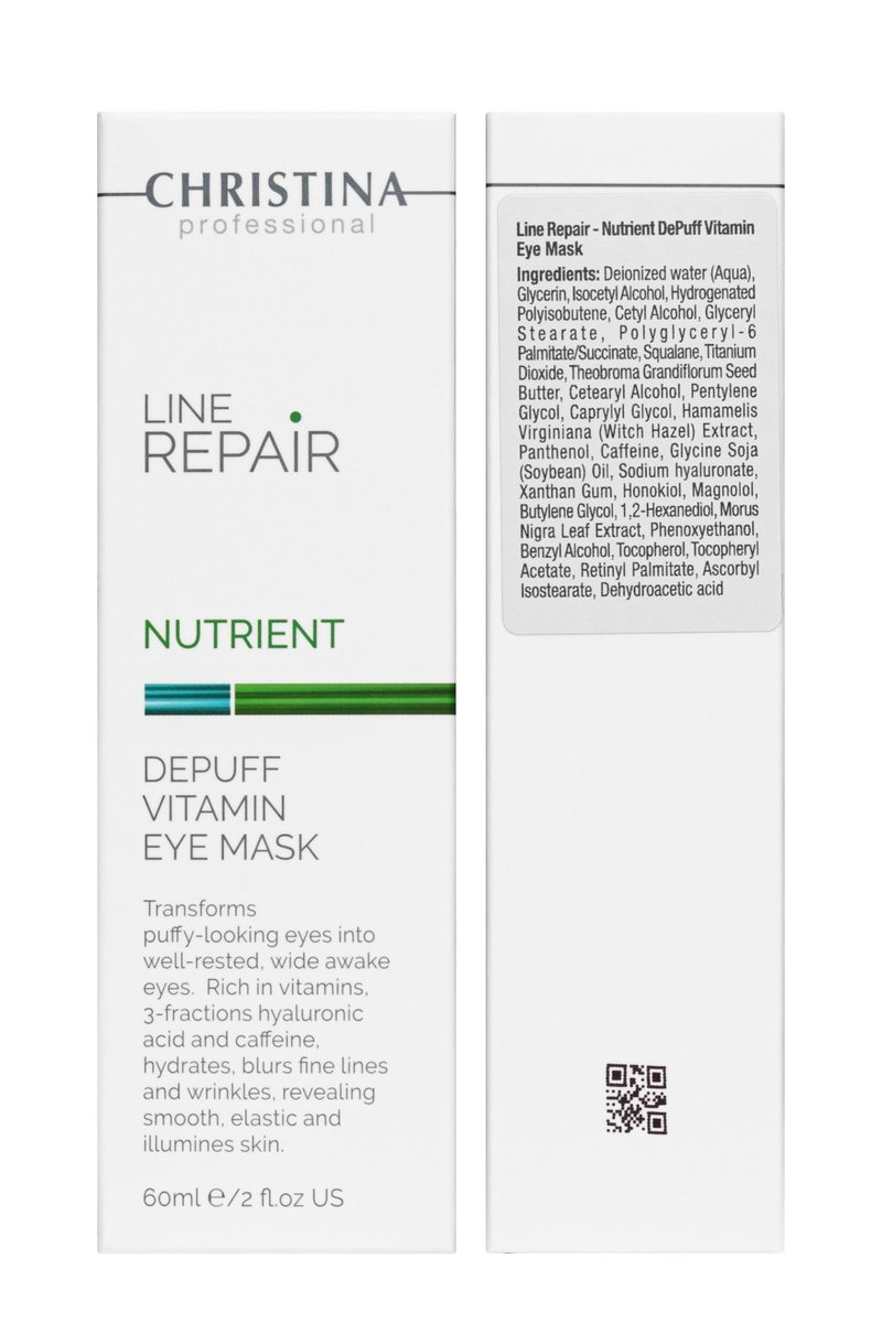 Маска для лица Christina — Line Repair Nutrient, Depuff Vitamin Eye Mask, омолаживающая витаминная для кожи вокруг, 60 мл — фото 2
