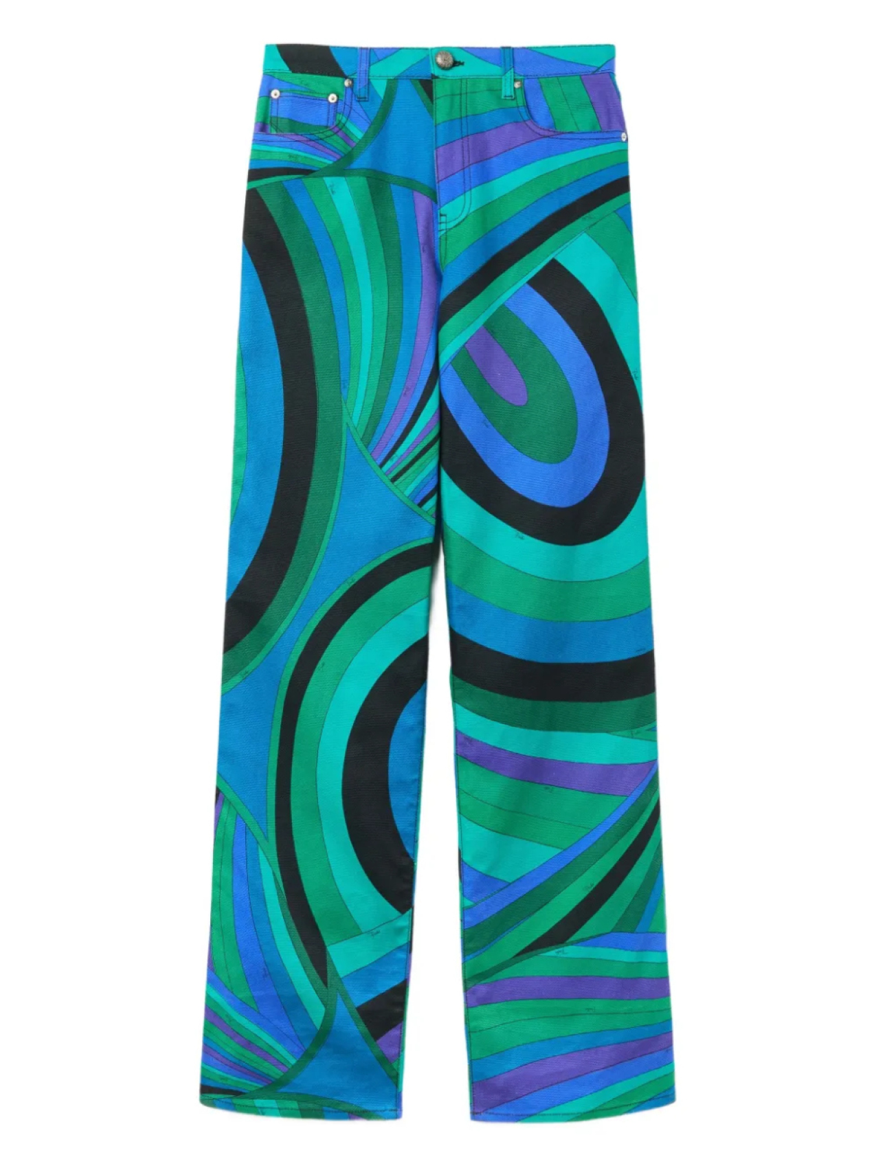 

PUCCI широкие брюки с узором, зеленый