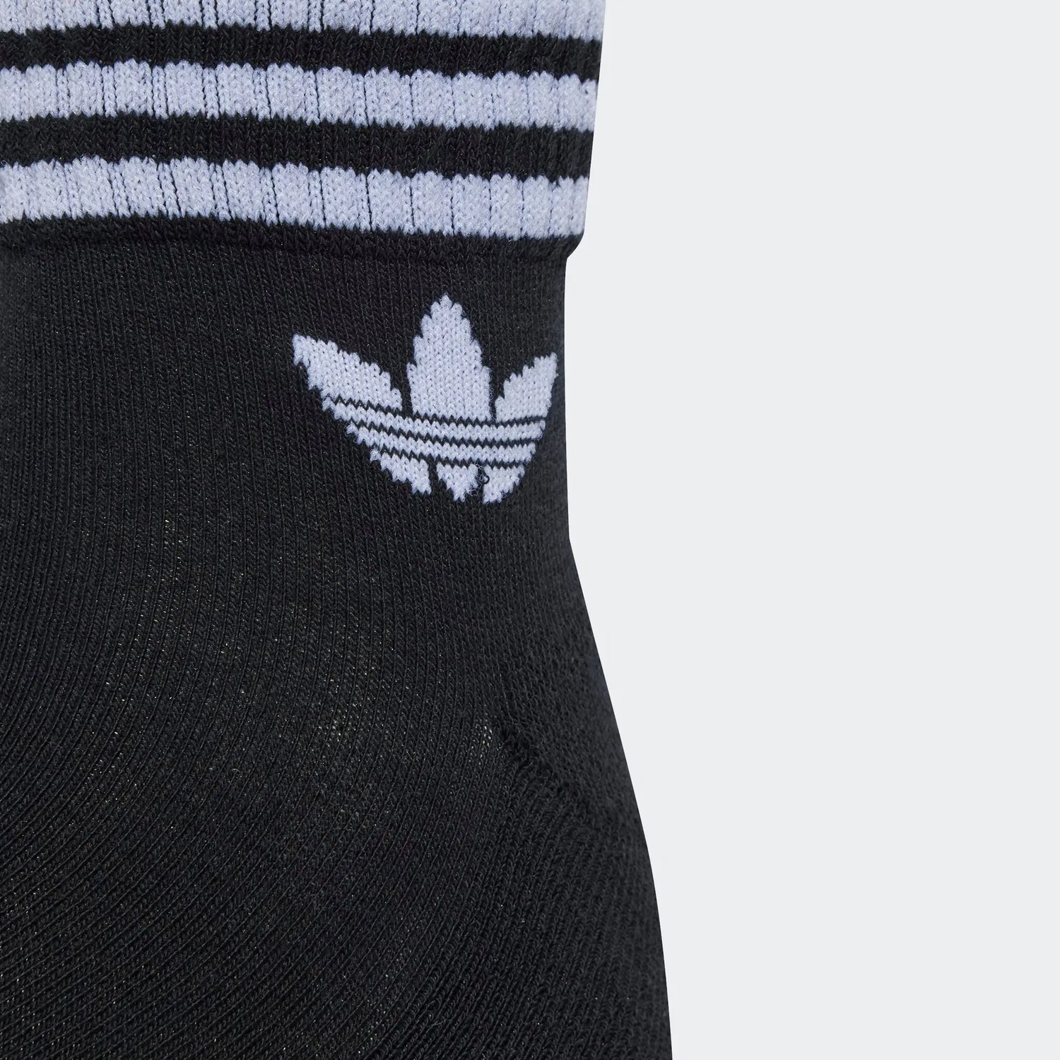 Мужские спортивные носки с тремя полосками Adidas Originals, White/Medium Grey Heather/Black — фото 3