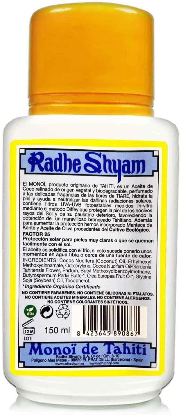 Масло для тела Tahiti Monoi Oil, Radhe Shyam, 150 мл — фото 2
