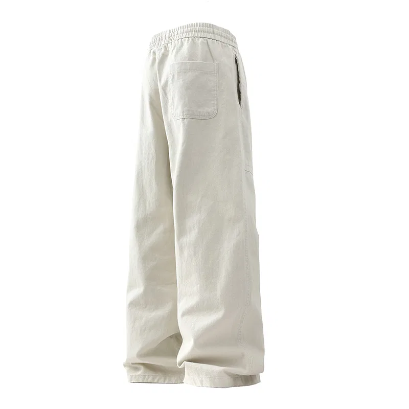 Детские повседневные брюки прямого кроя Flower Language Line Pants Logo MINISO, Белый Серый — фото 3