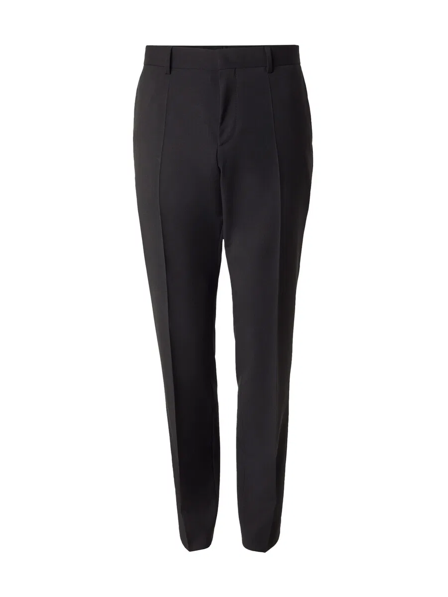 Брюки BOSS Regular Pleated Pants 'Genius' черного цвета