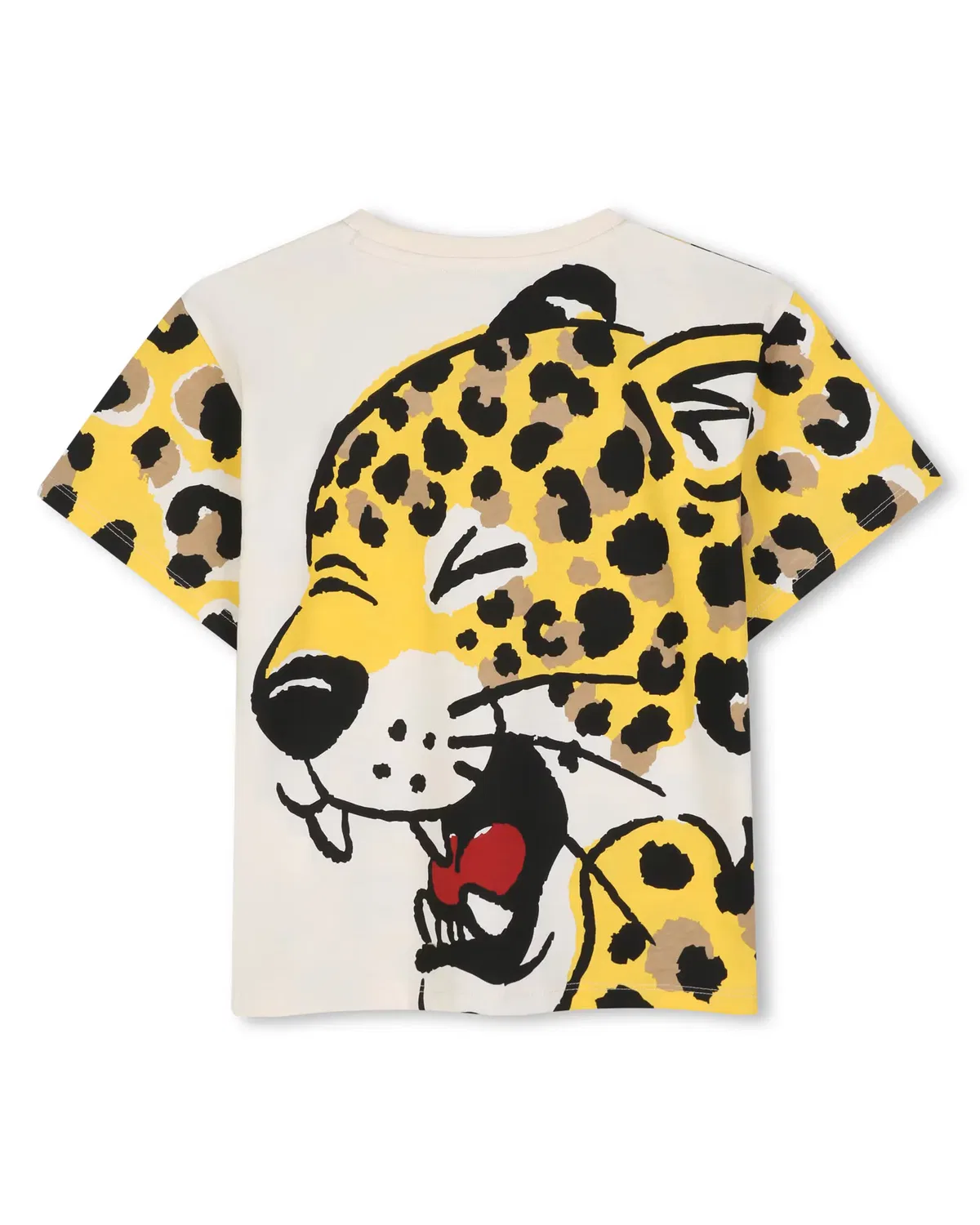 Детская футболка для мальчиков с коротким рукавом с принтом Kenzo Kids, Yellow — фото 3