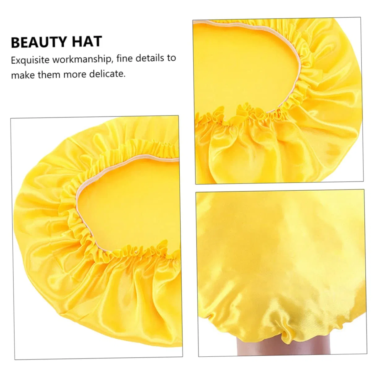Шапочка для душа Satin Shower Hat, GLEAVI, набор 2 шт, 45 г, Желтый — фото 3