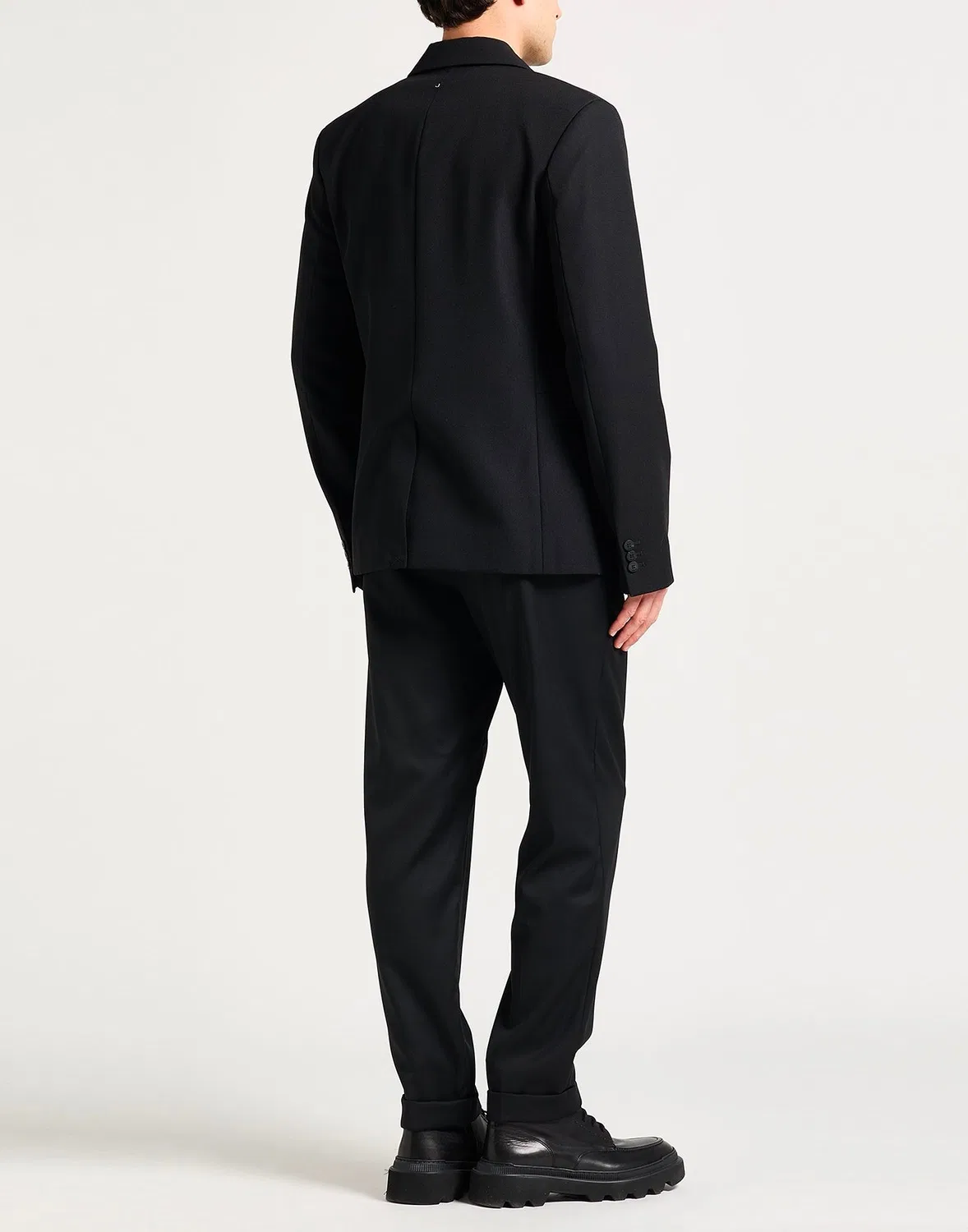 Мужской однобортный пиджак из чистой шерсти Jacquemus, черный — фото 3