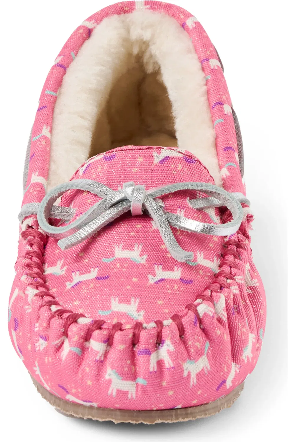 Детские тапочки с поролоновой подкладкой Minnetonka, Hot Pink Multi — фото 4