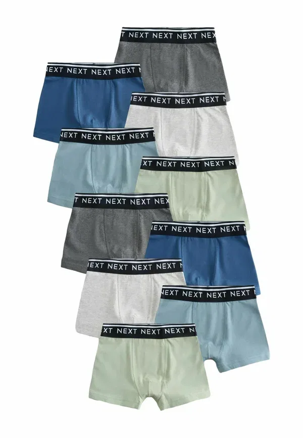 Трусы дышащие Regular fit 10 pack Next blue, green, grey, синий/зеленый/серый