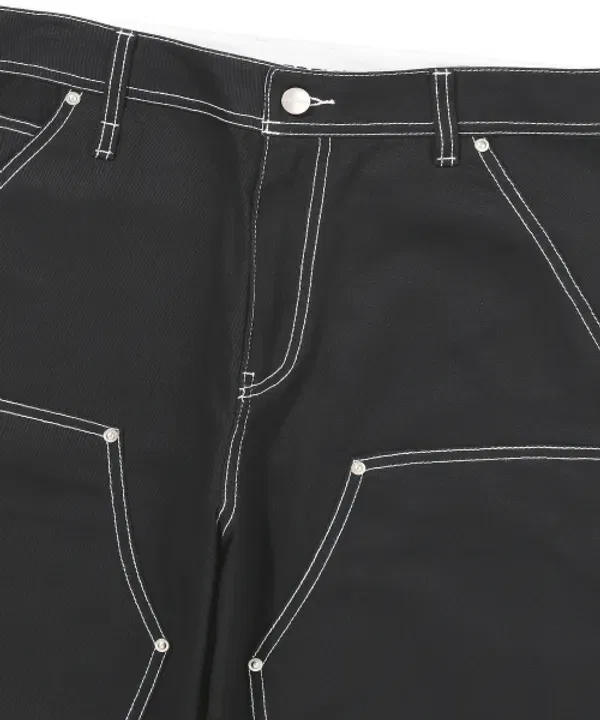 Джинсы с двойным коленом, хлопок, Superdry, черный — фото 4