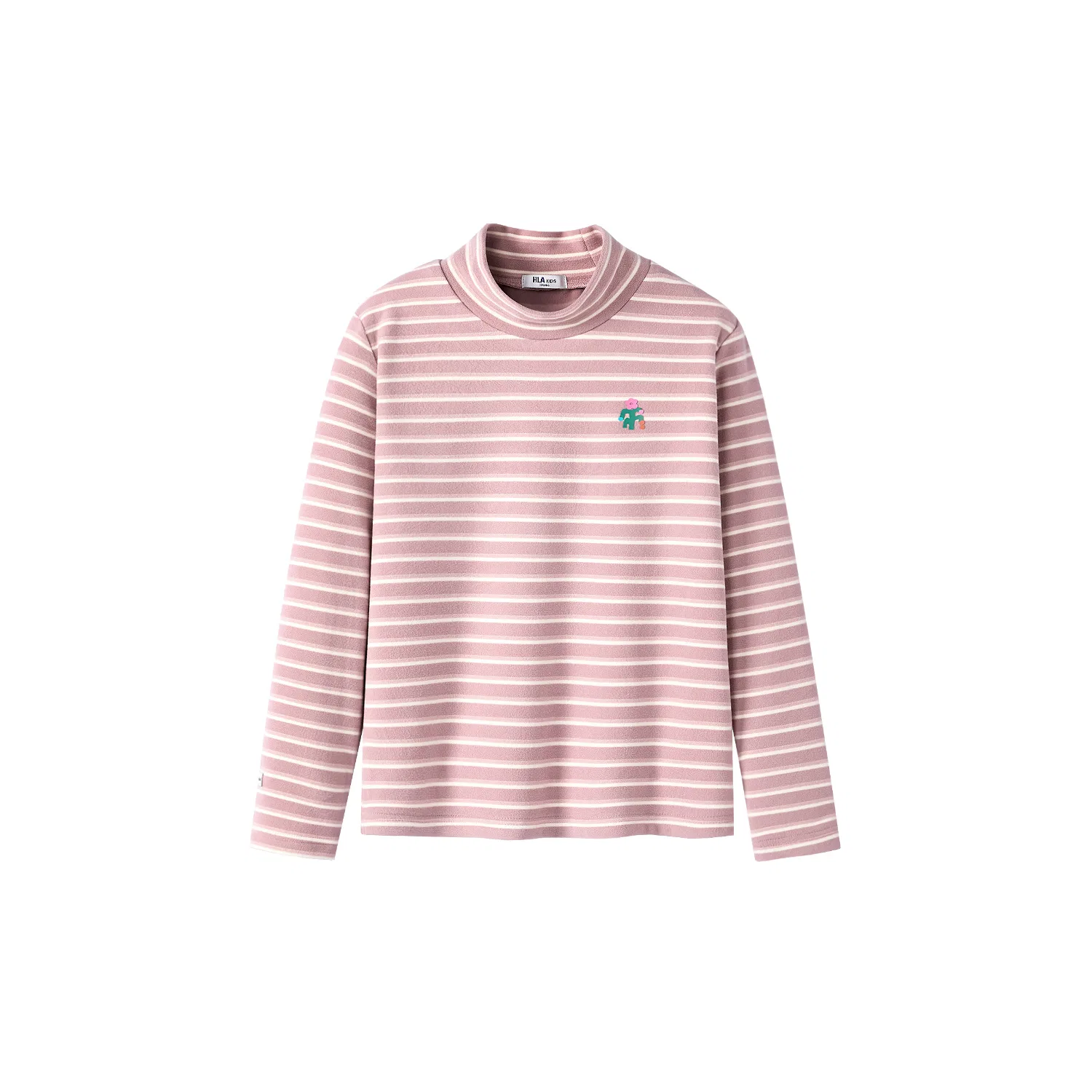 Детская футболка с высоким воротом с принтом HLA, Pink Stripes 15