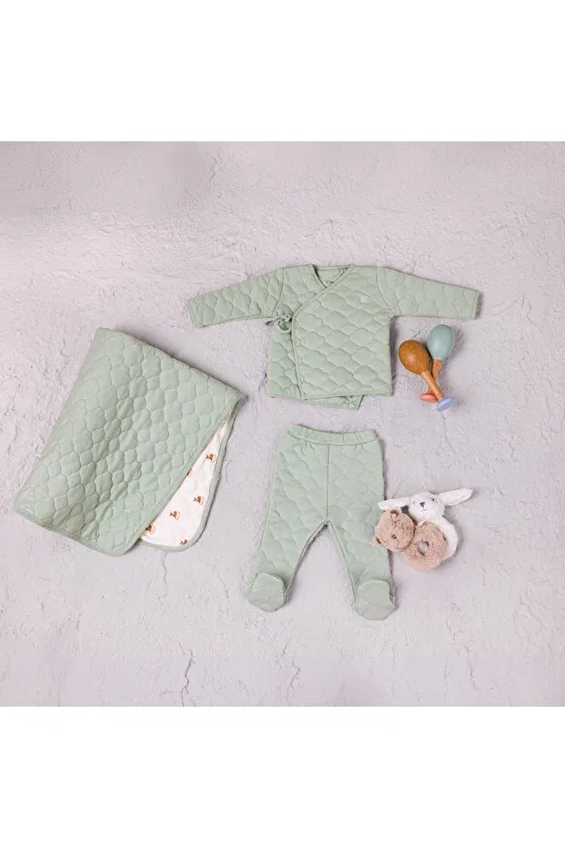 Детский комплект для новорожденных с принтом Nubo Baby, Green — фото 2