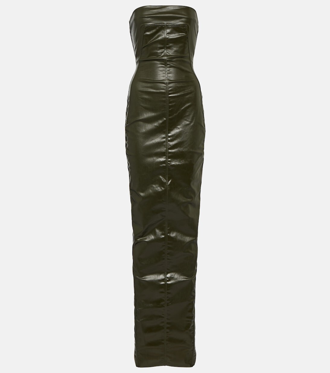 

Джинсовое платье без бретелек Rick Owens, зеленый