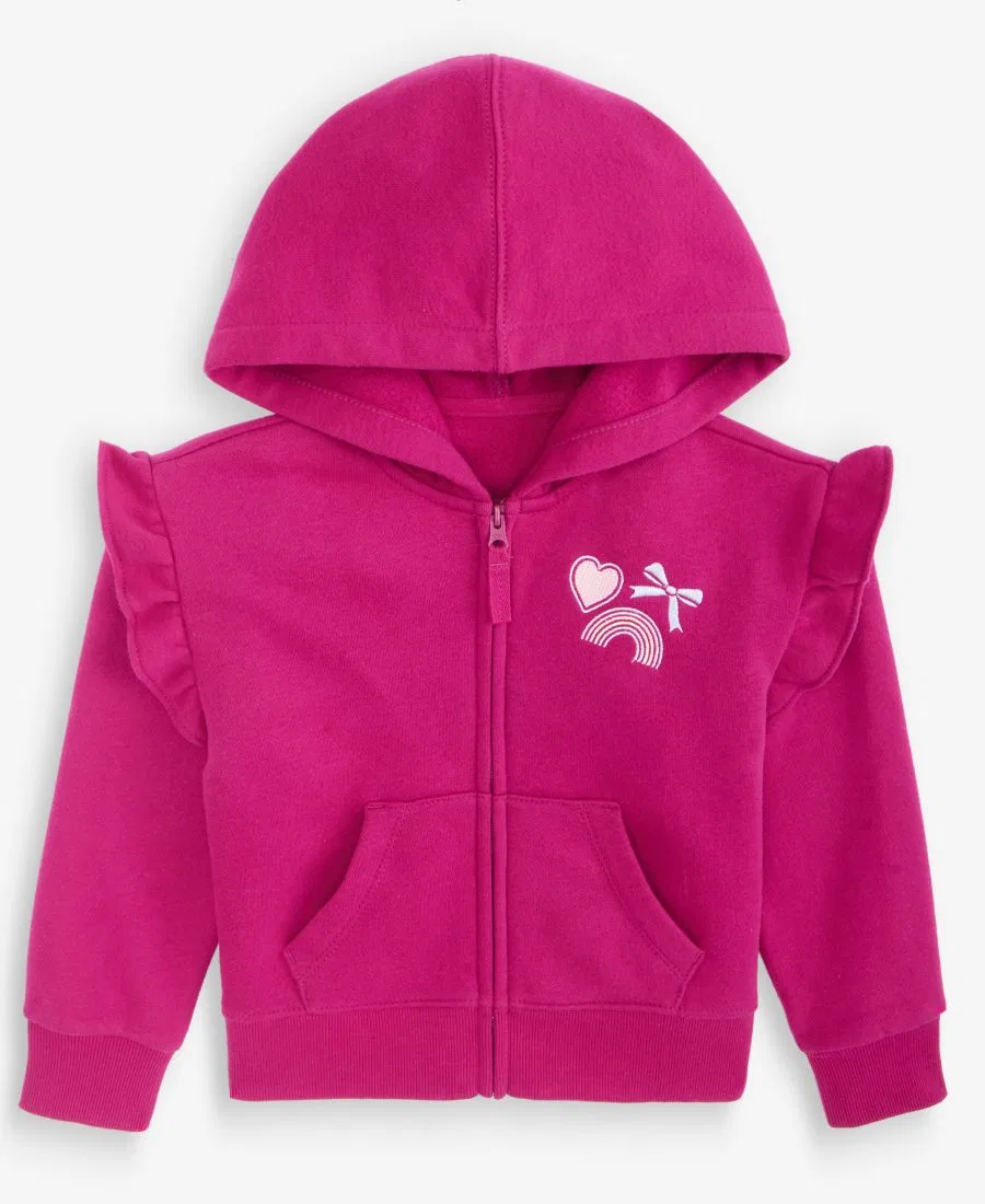 Детский худи на молнии с рюшами, модель Trio Fleece Epic Threads, Cranberry Rose