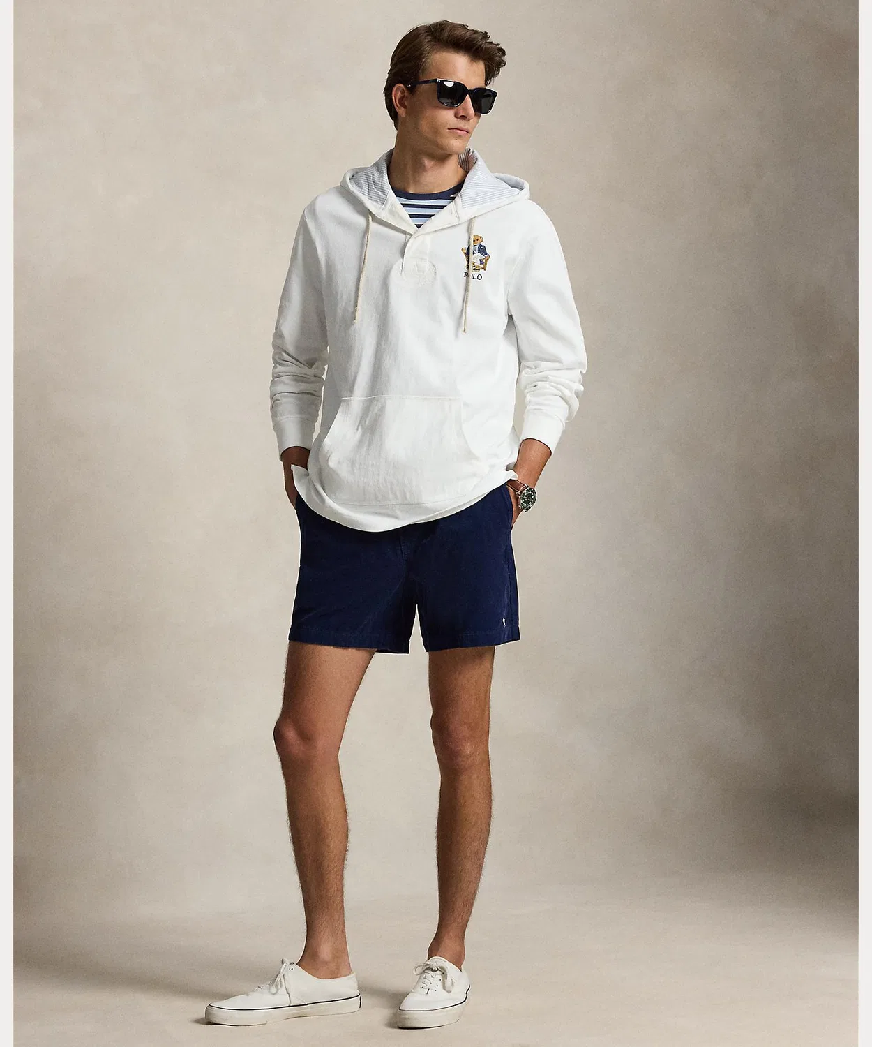Мужские шорты из вельвета с длиной 15 см Polo Preppster POLO RALPH LAUREN, Navy