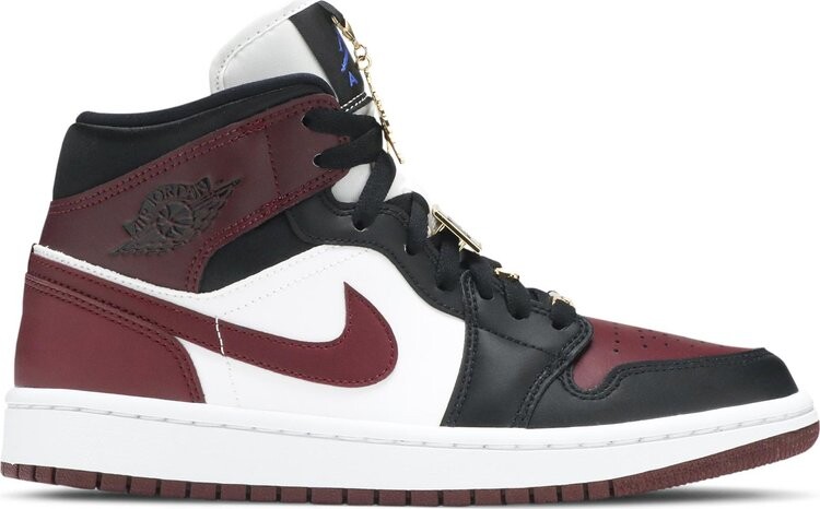 Кроссовки Wmns Air Jordan 1 Mid SE Gold Pendants, красный
