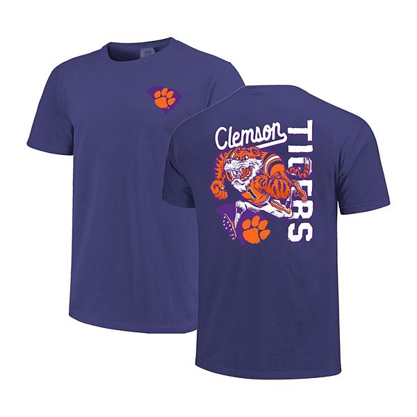 

Мужская футболка Comfort Colors с фиолетовым принтом Clemson Tigers Image One