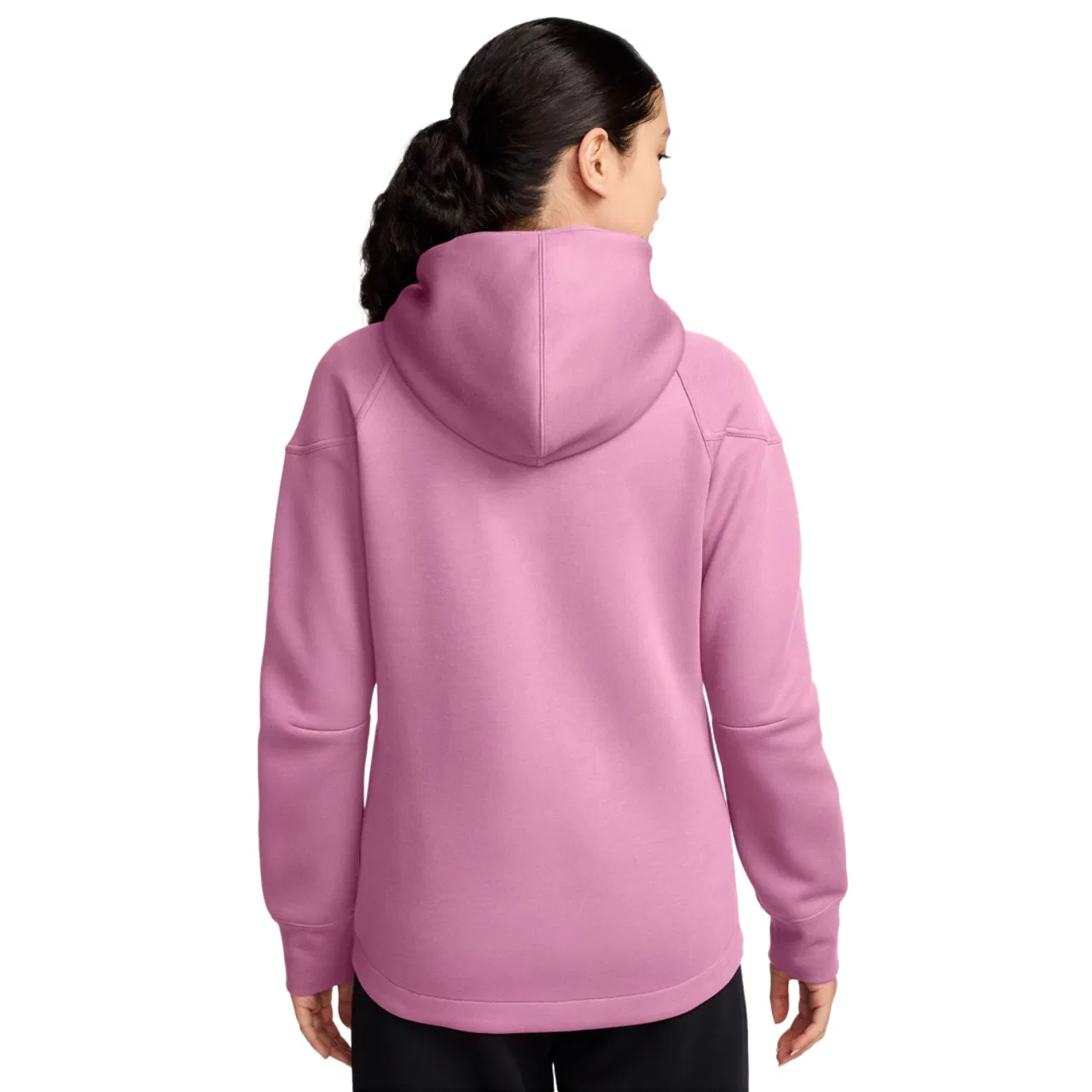 Женская олимпийка Nike Tech Fleece Full ZIP Hoodie, черный/розовый — фото 2
