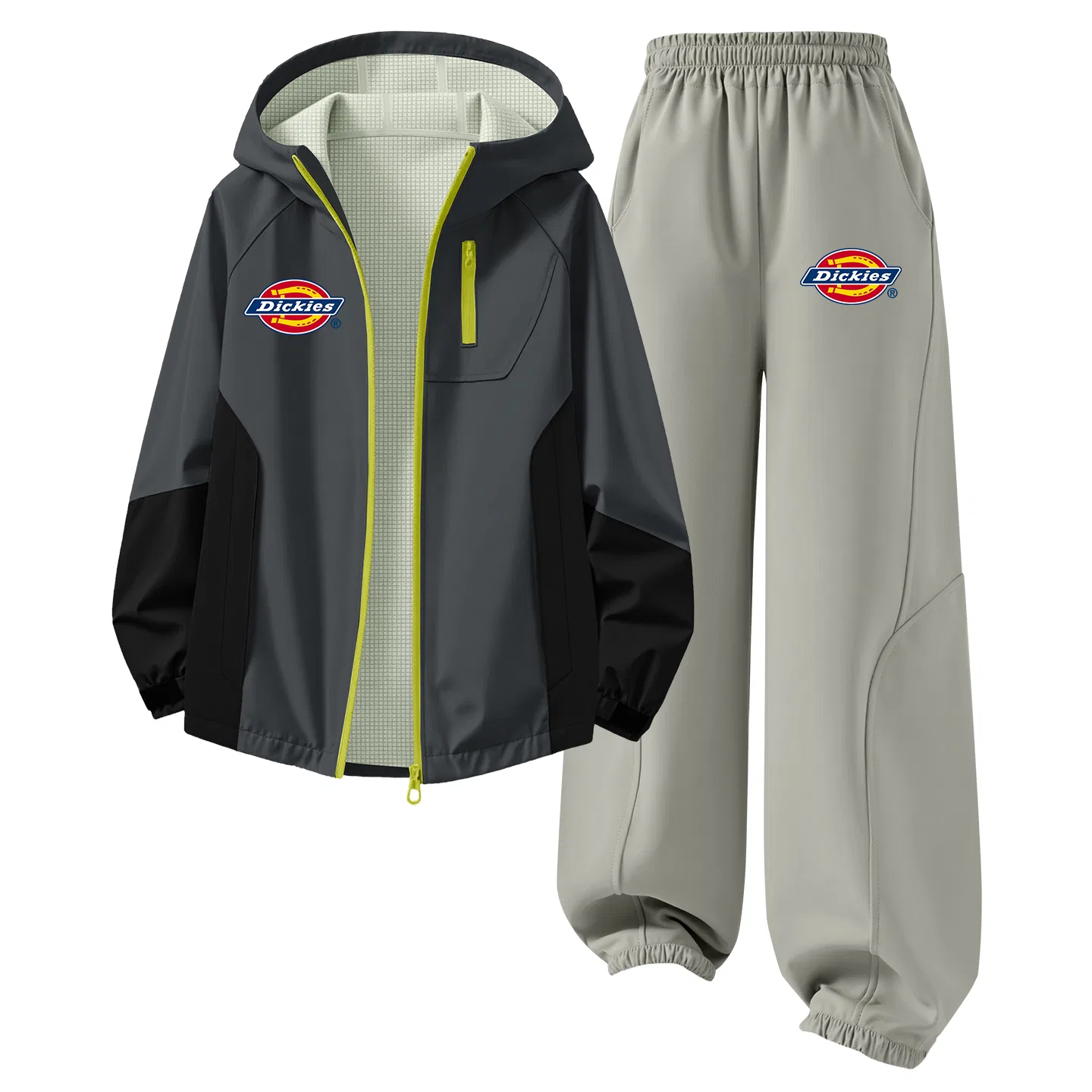Детский спортивный комплект с умеренной растяжимостью Dickies, Silicone Standard K Left Black/Silicone Standard K Ivory Gray