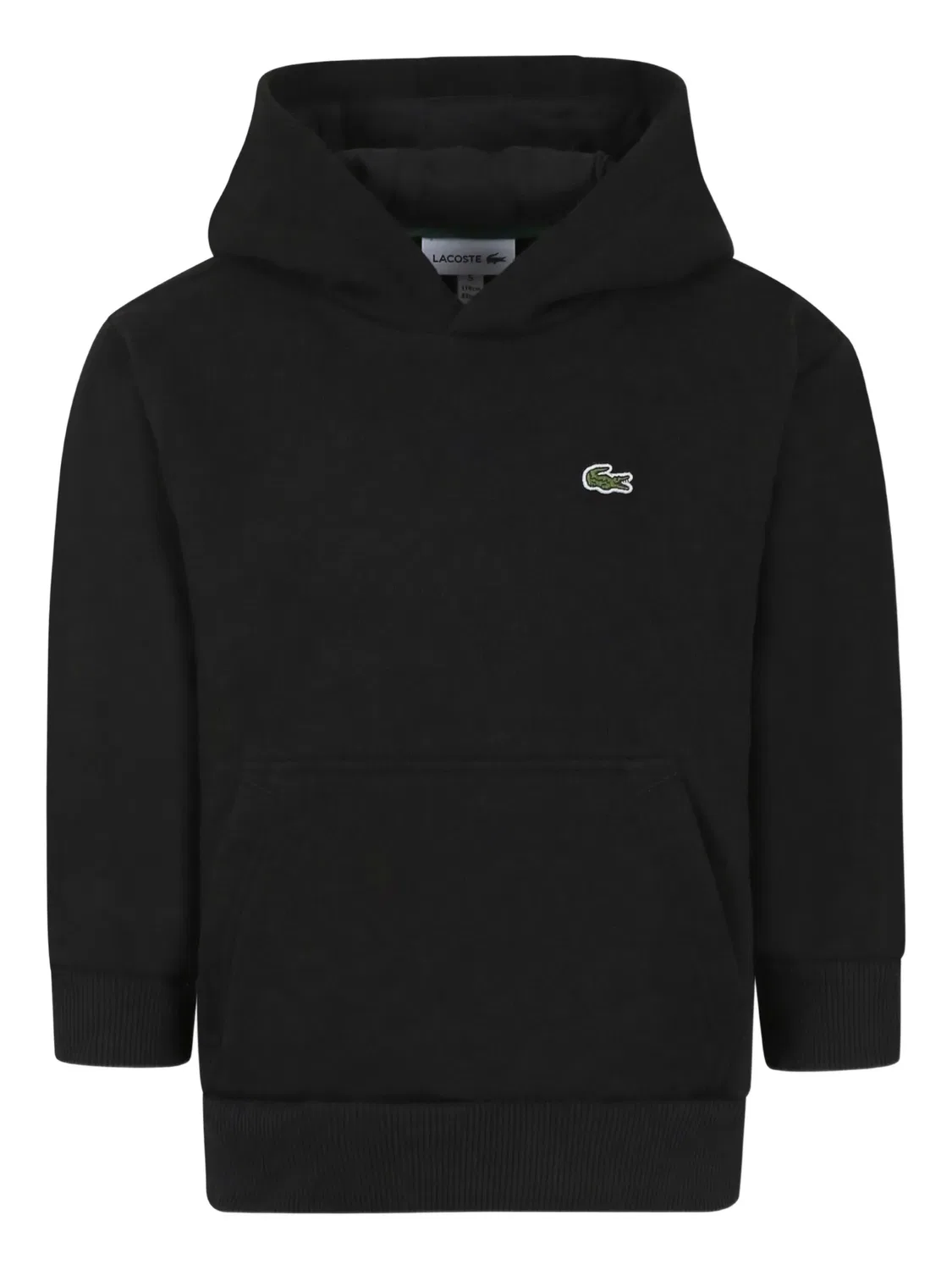 Толстовка с капюшоном из хлопка Lacoste, черный