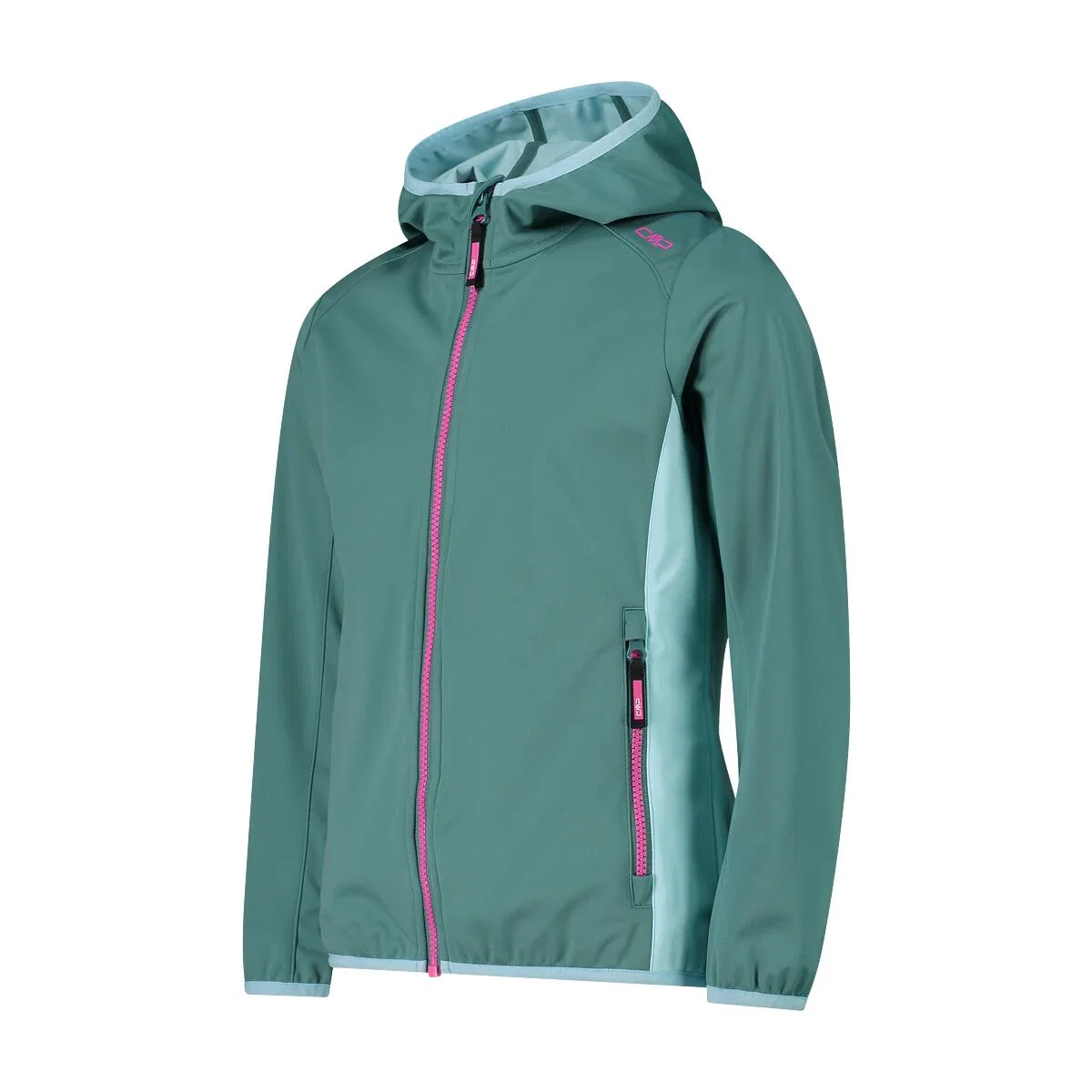 Детская ветрозащитная куртка Girl Jacket Fix Hood Cmp, Turkis Pastellblau — фото 3