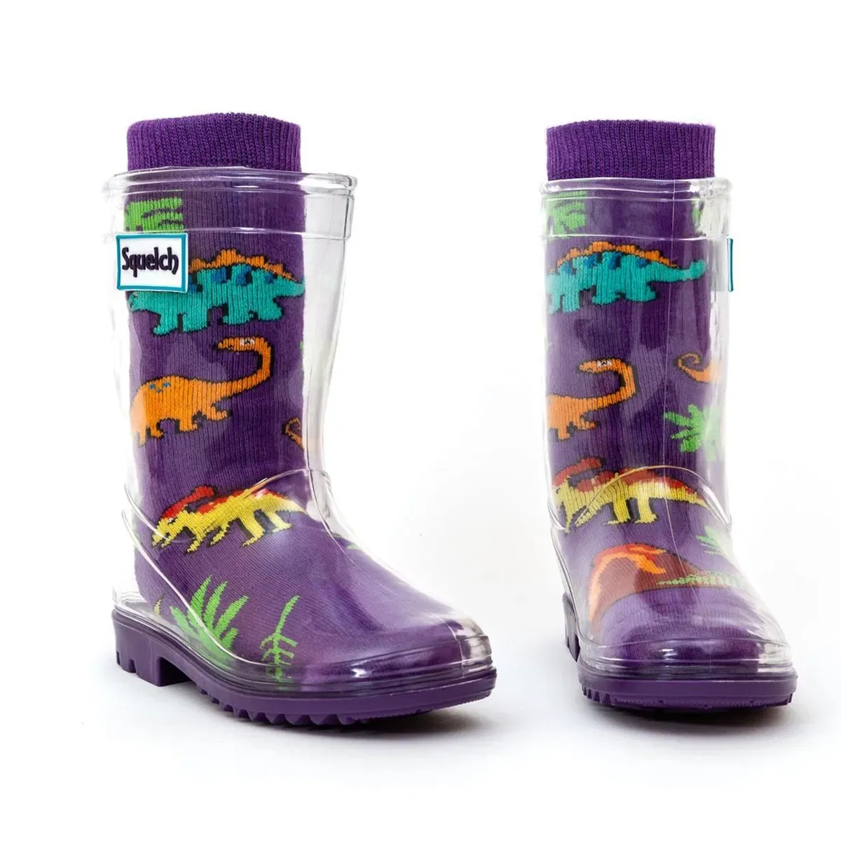 Детские плотные носки для резиновых сапог Dinos Squelch Wellies, Purple — фото 2