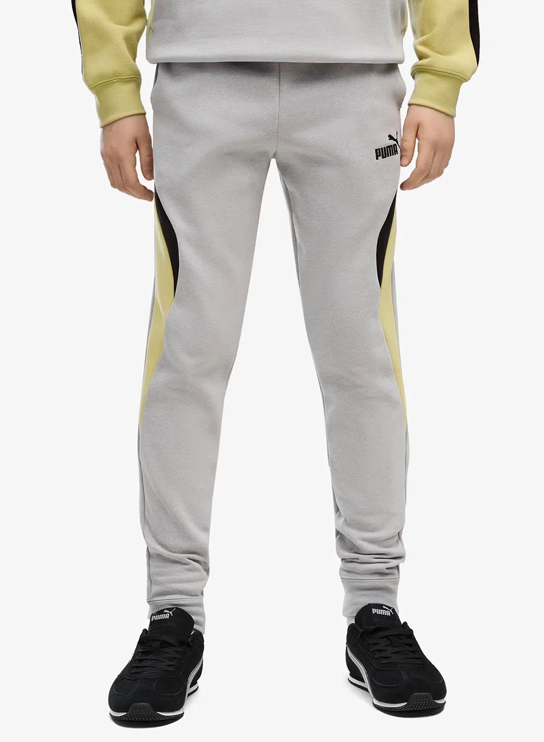 Штаны с цветными блоками Youth Essential Puma, серый