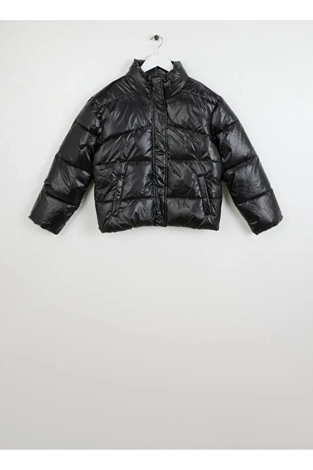 Детское пальто для девочек пуховик с принтом Name It, Black