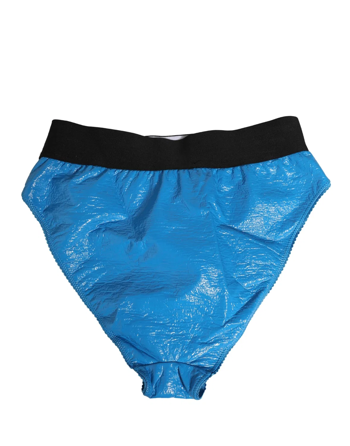 Женские трусы с высокой посадкой и логотипом на поясе Blue Logo Waistband High Waist Brief Dolce & Gabbana, Blue — фото 4
