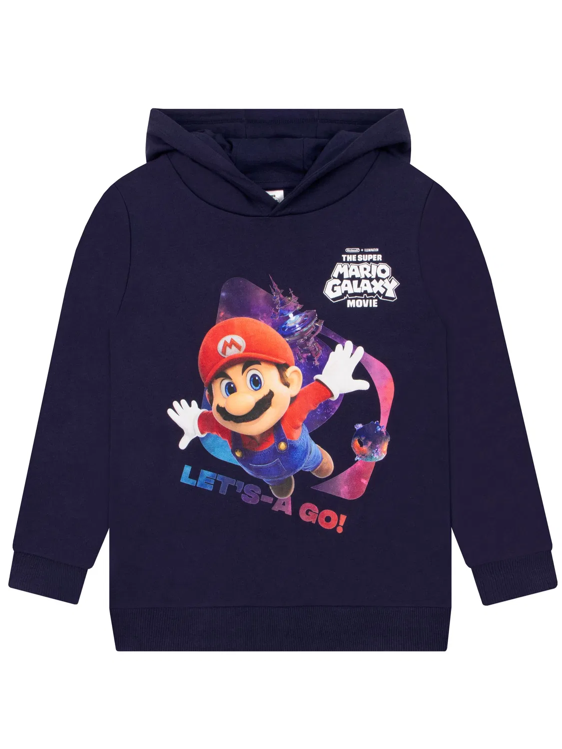 Худи с принтом Super Mario Galaxy, синее Character — фото 2