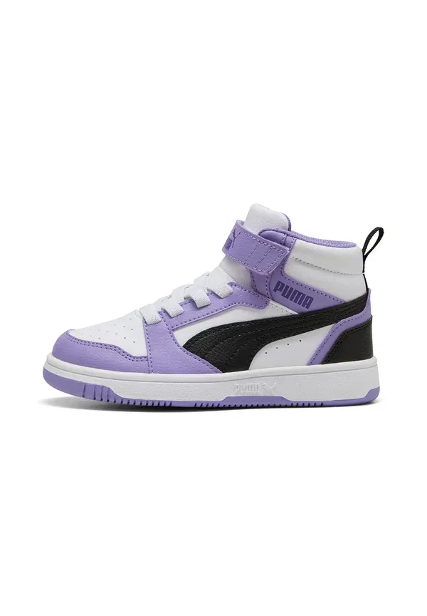 Кроссовки с кожаным верхом Rebound v6 mid ac ps 033 var, Puma, Mottled Purple, фиолетовый
