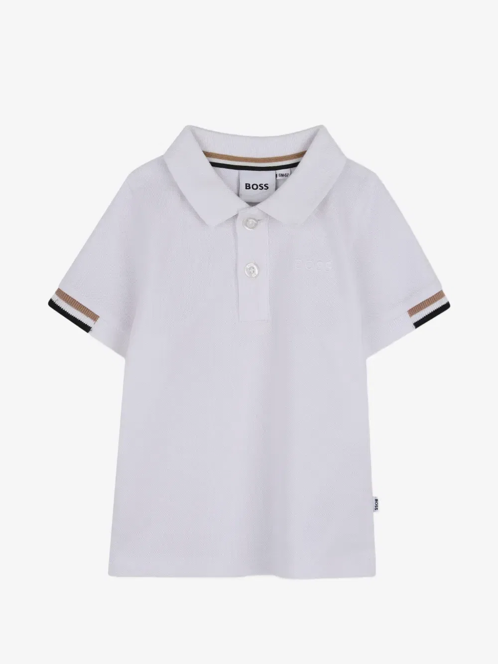 Рубашка поло с вышитым логотипом Boss Kidswear, белый