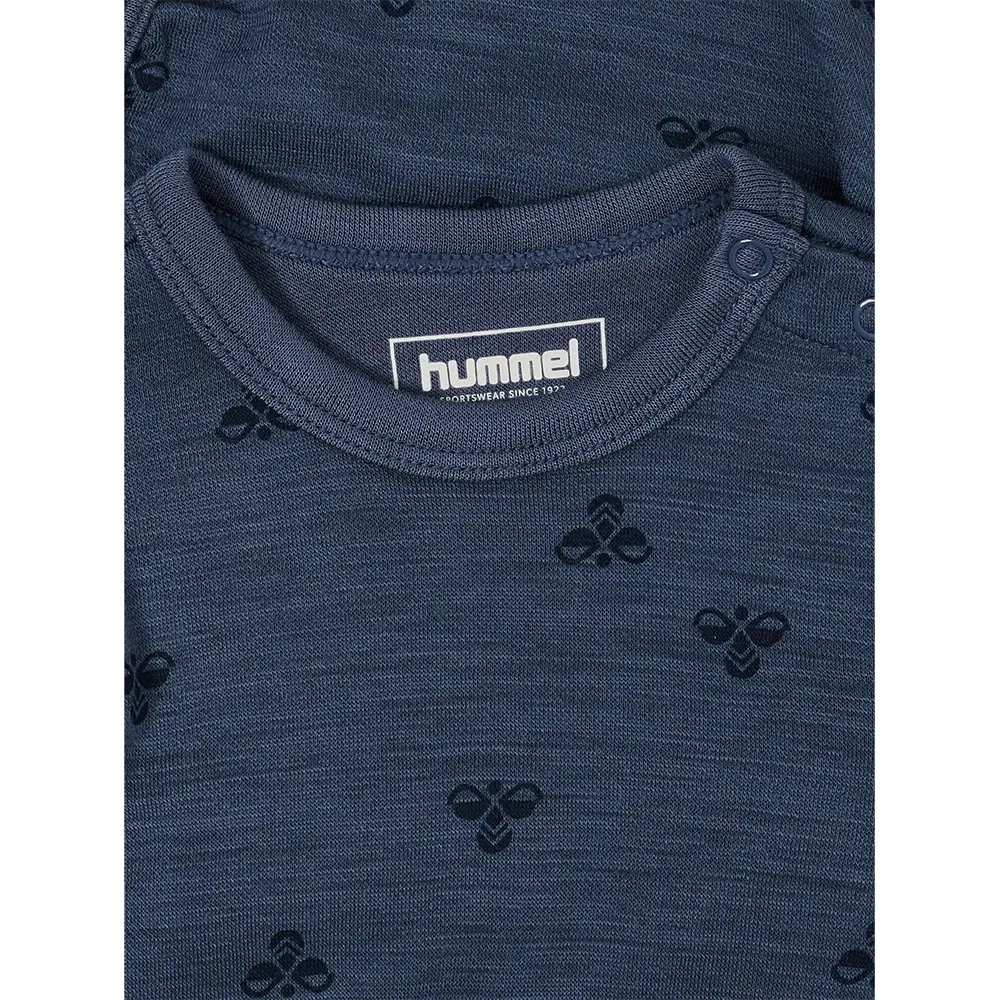Боди с длинным рукавом Mini Wool Hummel, синий — фото 3