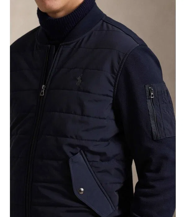 Мужской бомбер с принтом Bomber Polo Ralph Lauren, Blu Marino — фото 4