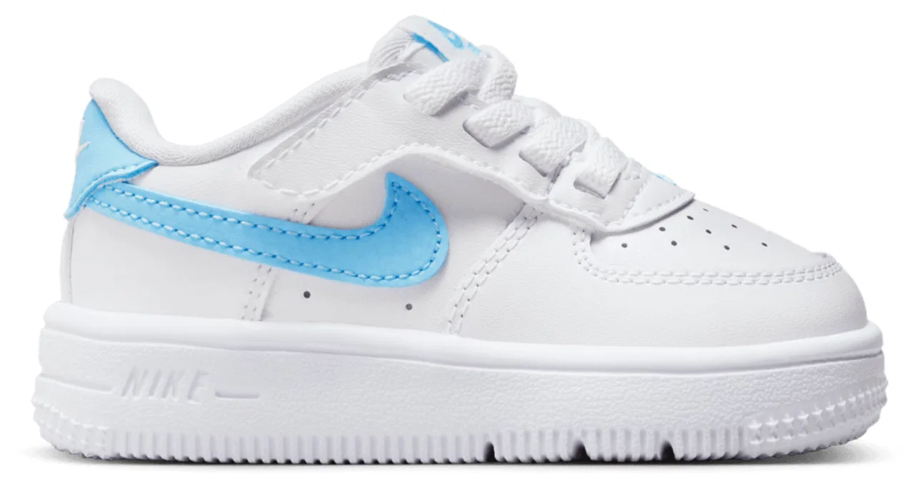 Детские кроссовки для мальчиков на липучке Air Force 1 Low EasyOn Nike, белый/синий