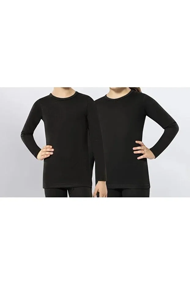 Детский термокомплект для мальчиков с длинным рукавом Şahin, Black