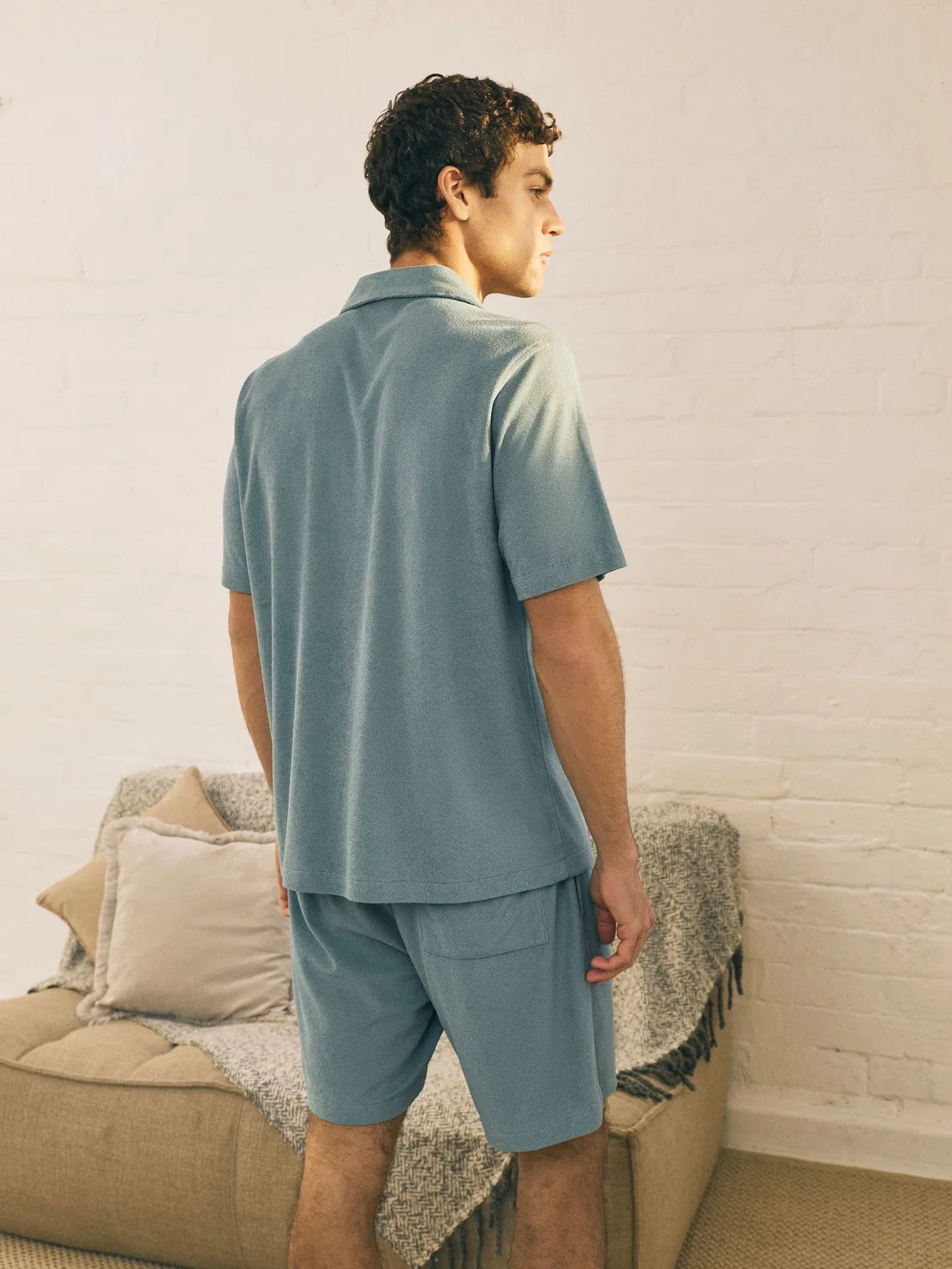 Пижама Green Short Sleeve Toweling Set Next, зеленый — фото 3