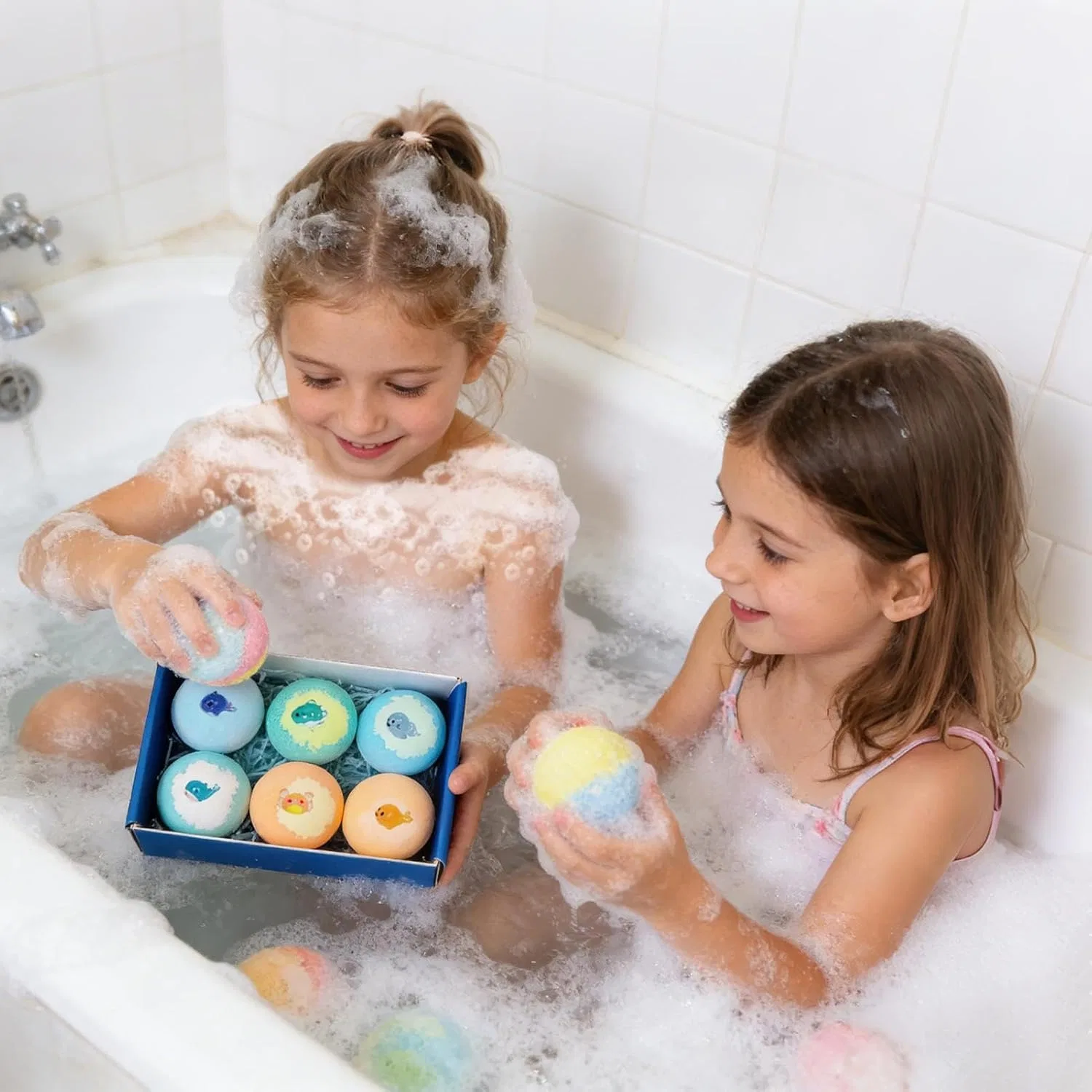 Набор бомбочек для ванны с игрушкой внутри, морская тема, 6 шт Generisch — фото 3