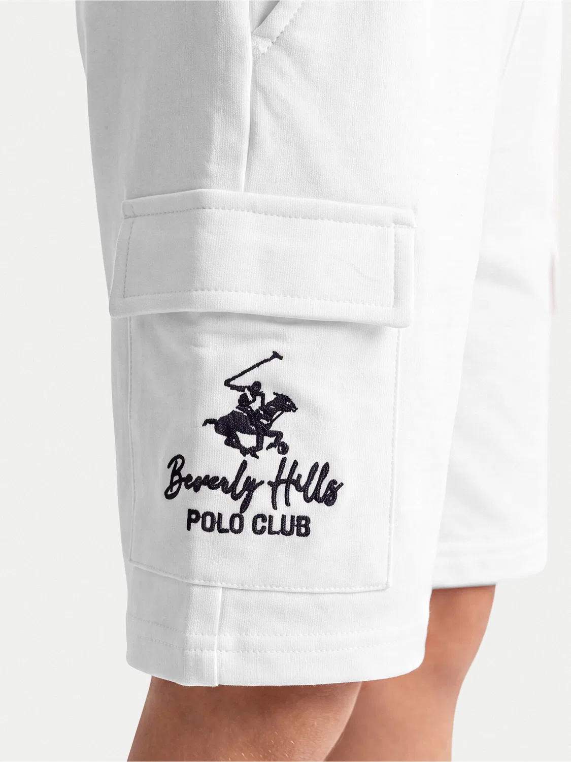 Тканевые шорты стандартного кроя для мальчика Beverly Hills Polo Club, белый — фото 3