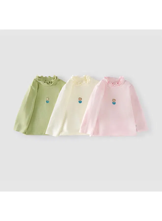 Футболка с кружевным воротником, модель Base Shirt, Tongtai — фото 3