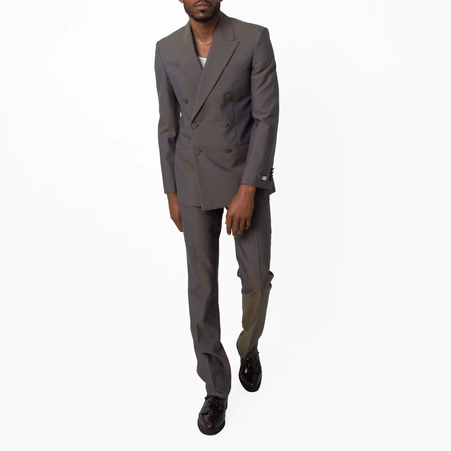 Пиджак двубортный шерстяной Double-Breasted Wool Blazer Burberry, Reef — фото 4