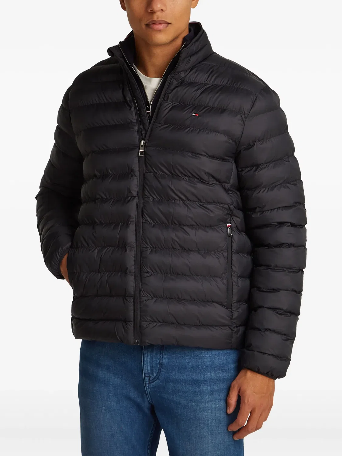 Стеганая куртка на молнии, черная Tommy Hilfiger, черный — фото 2