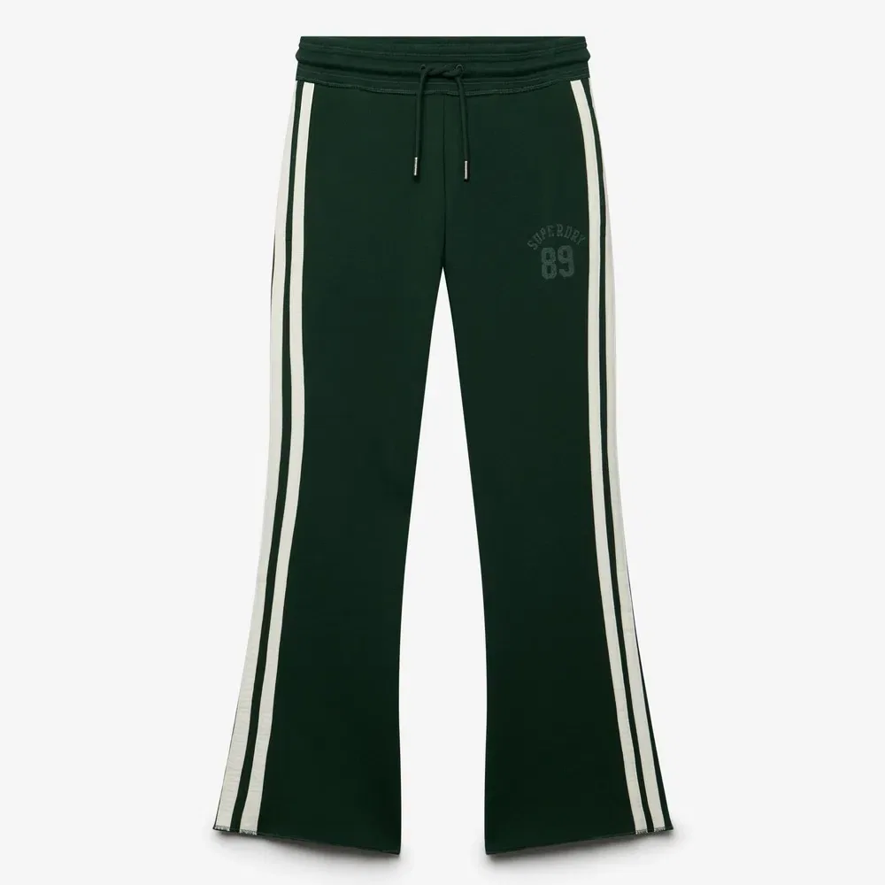Женские спортивные брюки клеш с принтом Athletic Essential Stripe Flare Superdry, Green — фото 3