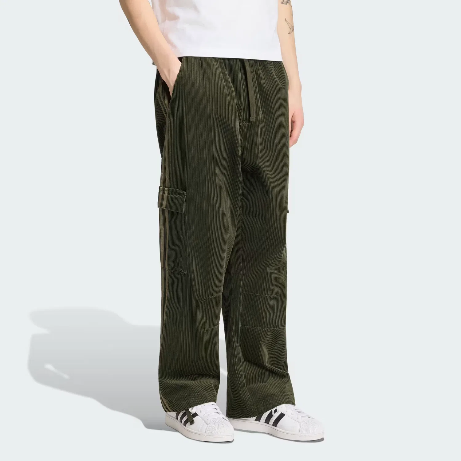 Мужские брюки карго из вельвета Adicolor Cord Cargo Pants Adidas Originals, Night Cargo