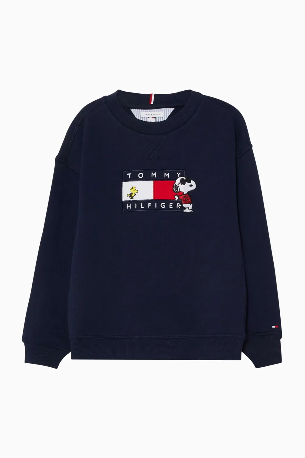 Свитшот хлопковый с принтом Peanuts Flag Tommy Hilfiger, синий