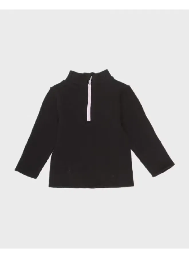 Свитер с длинным рукавом на молнии Zara, черный